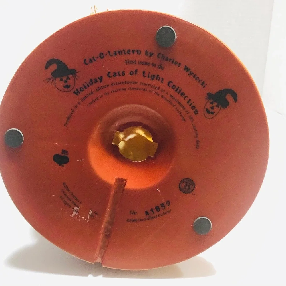 VTG Halloween Cat-O-Lantern Blow Mold Charles Wysocki Numbered Kitty Kitten Mice